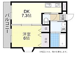 アークガーデン 1DKの間取図画像