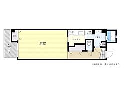 ヴィンテージ中津留 1Kの間取図画像