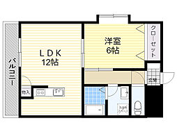 コンセールN.K 1LDKの間取図画像