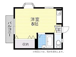 インプルーヴ大分東 ワンルームの間取図画像