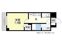 SKYMAISON5 1Kの間取図画像