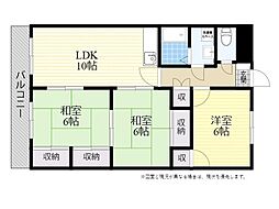 メゾンナカニシ 3LDKの間取図画像