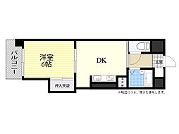 サンシティ吉成 1DKの間取図画像