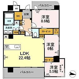 ParkAvenueEAST 3LDKの間取図画像
