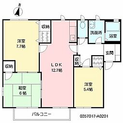 ディアスやよい 3LDKの間取図画像