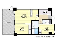 トレステーラ住吉町 2LDKの間取図画像