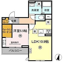 グランネスタ・碩田 1LDKの間取図画像