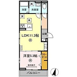 グランネスタ・碩田 1LDKの間取図画像