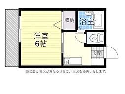 ワコーレ中島 1Kの間取図画像