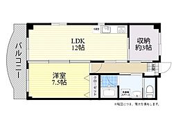 カリーナ春日 1SLDKの間取図画像