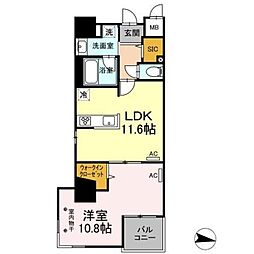 ParkAvenueEAST 1LDKの間取図画像