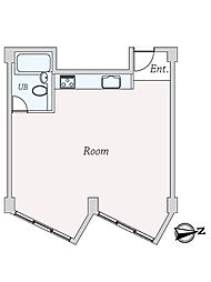 コープオリンピア ワンルームの間取図画像