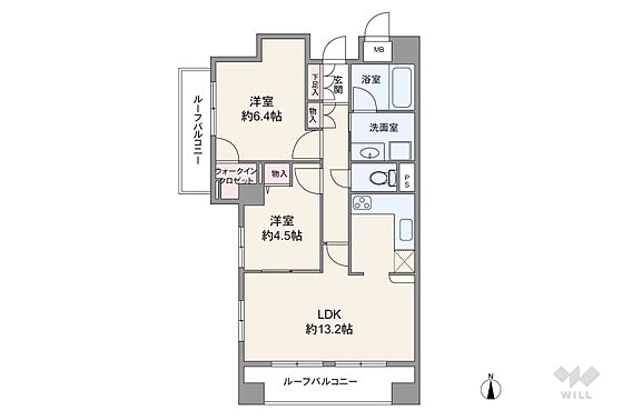 間取りは専有面...