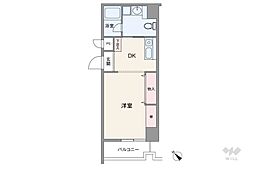 エクセル入谷2号館 1DKの間取図画像