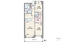 駒込パークハウス 2LDKの間取図画像