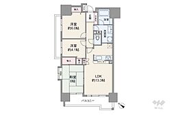ルイシャトレ新大塚 3LDKの間取図画像