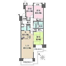 ルネ伊丹ガーデンスクエア 3LDKの間取図画像