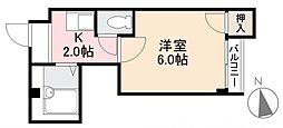 シャンボール瀬戸 1Kの間取図画像