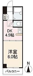 プリンス三条 1DKの間取図画像