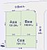 区画図：北東角地に位置し陽当り等良好です。区画・面積の増減相談可能です。