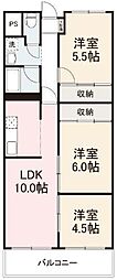 ハイマート屋島 3LDKの間取図画像