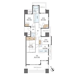 ベイパークタワーズ福岡 4LDKの間取図画像