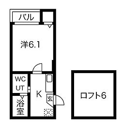VIDA大同 1Kの間取図画像