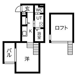 スマイルセレクト中村公園 1Kの間取図画像