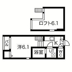 アーク名古屋 1Kの間取図画像