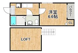 FELICE3 1Kの間取図画像