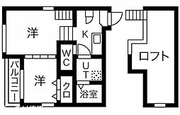 charmesaule 2Kの間取図画像