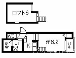 PrendreVilla大曽根 1Kの間取図画像