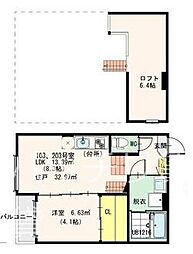 Merveille 1LDKの間取図画像