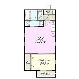 ルナテラス 1LDKの間取図画像