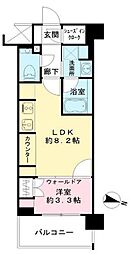 デュオステージ中山 1LDKの間取図画像