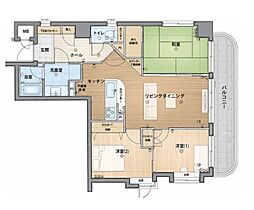 フローレンスパレス保土ケ谷駅前 3LDKの間取図画像