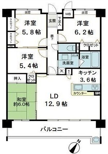 間取りを拡大表示