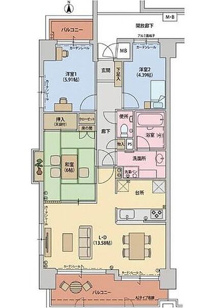 間取りを拡大表示