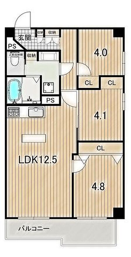 3LDK 間取り