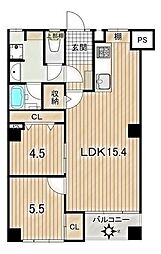 城西ビル 2LDKの間取図画像