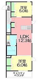 仮)国分南3丁目メゾン 2LDKの間取図画像