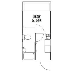 タミーハイツ 1Kの間取図画像