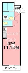 グランディール ワンルームの間取図画像