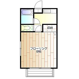 シャロム.1 1Kの間取図画像