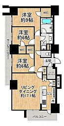 プレミストタワー靱本町 3LDKの間取図画像