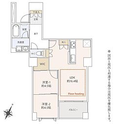 アトラス四谷レジデンス 2LDKの間取図画像