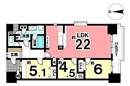 シャルマンコーポ桜井 3LDKの間取図画像