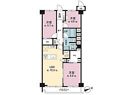 藤が丘ハウス 3LDKの間取図画像