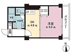 サンハイツ藤ケ丘 1DKの間取図画像