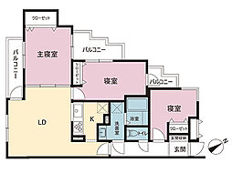 セントエルモ玉川学園 3LDKの間取図画像
